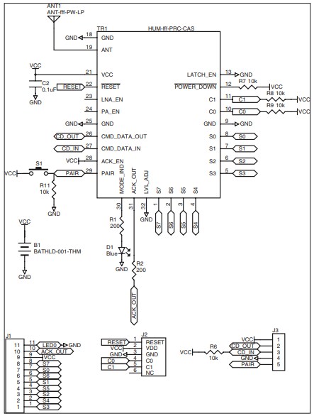 Schematic - TE Connectivity / Linx Technologies HumPRC™ Long-Range RF Transmitters